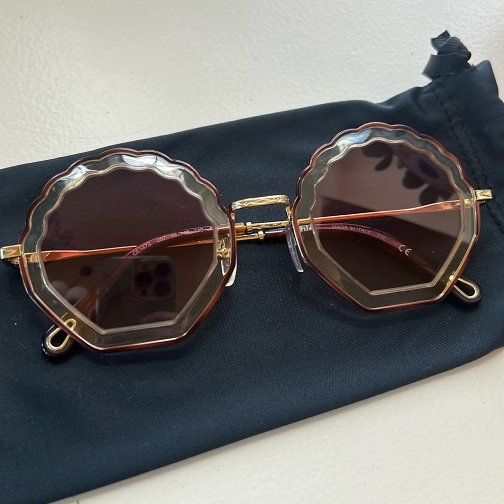 Chloé Eyewear Tally Seashell Sunglasses- Ce147s
